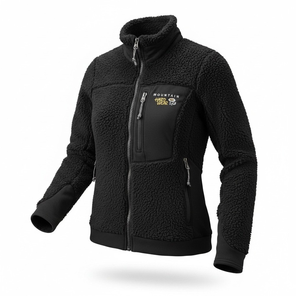 Mountain Hardwear Monkey Woman Jacket Women XS Black Fleece Full‎ Zip Polartec